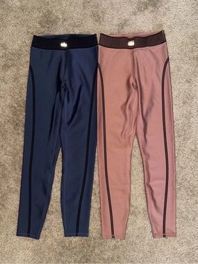 alo airlift high waist 7/8 line up Leggings Navy Chestnut size XS